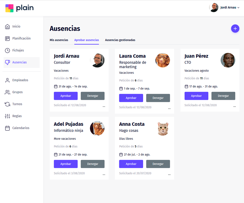 Imagen Gestión de ausencias